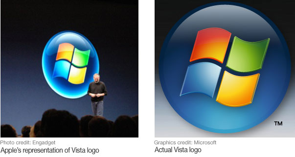 Apple's Vista logo comparison