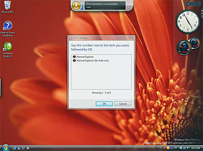 Windows Vista speech recognition demo