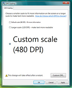Windows Vista 480 DPI
