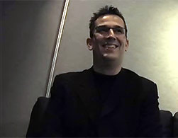 Tjeerd Hoek in a dark interview room