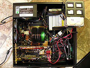 Velocity Micro Media Center PC inside case