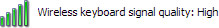 Wireless keyboard signal high