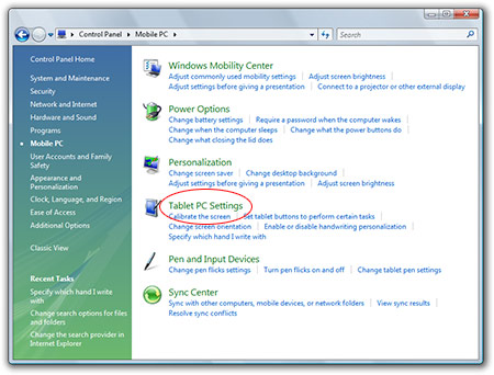 Windows Vista Tablet PC tip: Set menus to open on the left or right ...