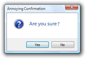 “Are you sure” dialog