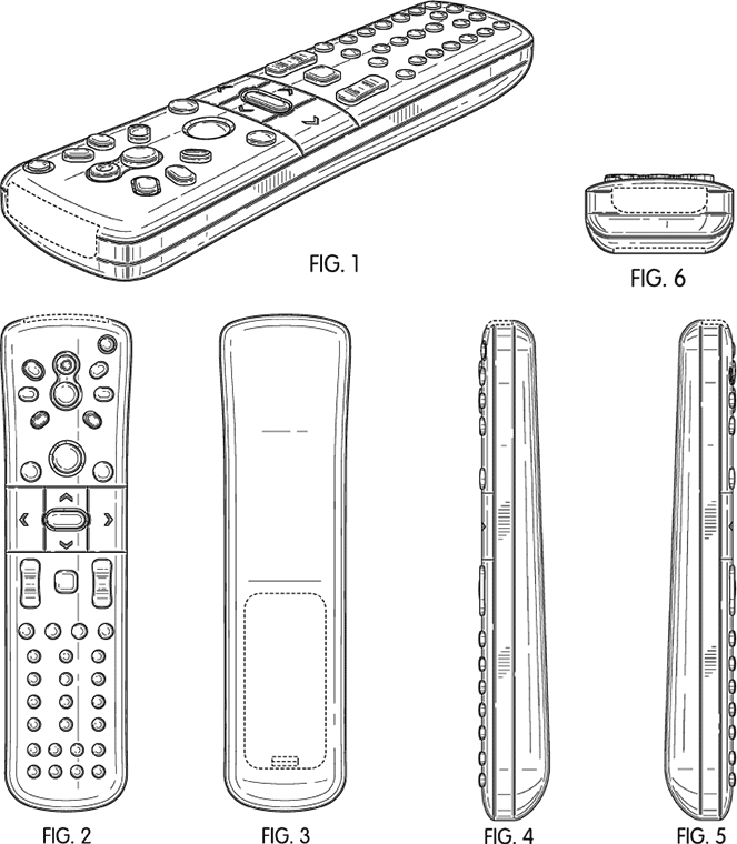 Vista Media Center remote patent drawings