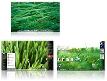 Wallpapers in Mac OS X Leopard and Windows Vista
