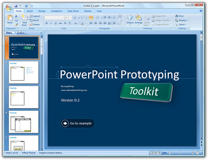 Powerpoint 2007. Prototype ppt. Problem UI POWERPOINT.