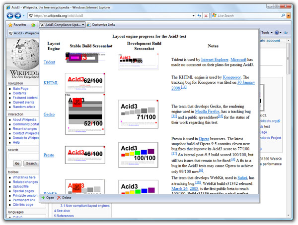 Wikipedia WebSlices