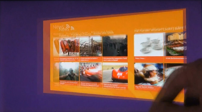 Windows 8 Tablet UI D9 demo