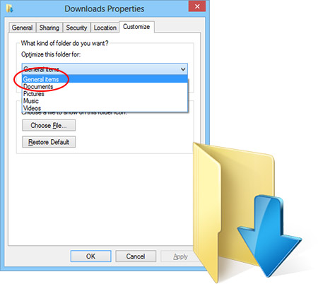 450px x 402px - Quick fix for very slow to load â€œDownloadsâ€ folder in Windows 7 & 8 |  istartedsomething